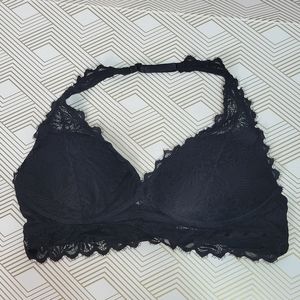 Victoria’s Secret PINK Women's Size Large Black Lace Bralette Lightly Lined Bra.